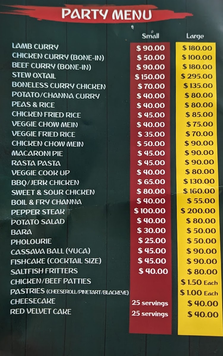 Bakewell Menu - Image 1